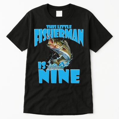 9 Year Old Fishing Outfit For Fishing Birthday Party Tall T-Shirt
