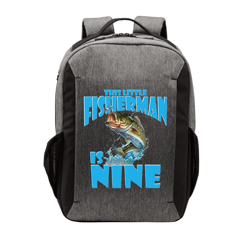 9 Year Old Fishing Outfit For Fishing Birthday Party Vector Backpack