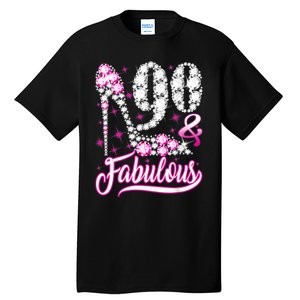 90 Years Old Gifts 90 & Fabulous 90th Birthday Pink Diamond Tall T-Shirt