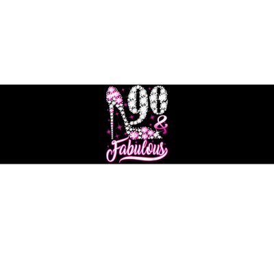 90 Years Old Gifts 90 & Fabulous 90th Birthday Pink Diamond Bumper Sticker