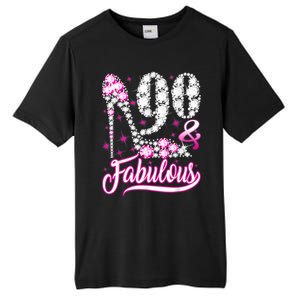 90 Years Old Gifts 90 & Fabulous 90th Birthday Pink Diamond Tall Fusion ChromaSoft Performance T-Shirt