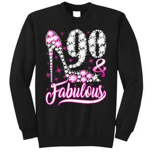 90 Years Old Gifts 90 & Fabulous 90th Birthday Pink Diamond Tall Sweatshirt