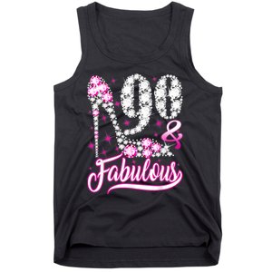 90 Years Old Gifts 90 & Fabulous 90th Birthday Pink Diamond Tank Top