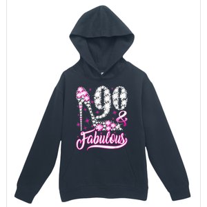 90 Years Old Gifts 90 & Fabulous 90th Birthday Pink Diamond Urban Pullover Hoodie