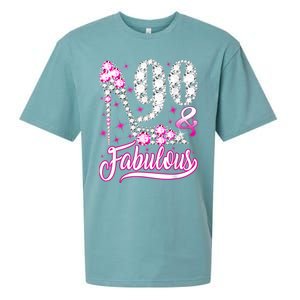 90 Years Old Gifts 90 & Fabulous 90th Birthday Pink Diamond Sueded Cloud Jersey T-Shirt