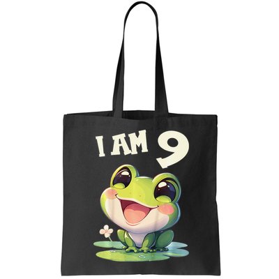 9 Years Old 9 Birthday Frogs Girl Frog Bag