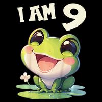 9 Years Old 9 Birthday Frogs Girl Frog Baby Bodysuit