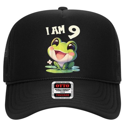 9 Years Old 9 Birthday Frogs Girl Frog Hat