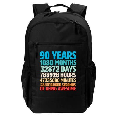 90 Years Of Being Awesome 90th Birthday Time Breakdown Backpack