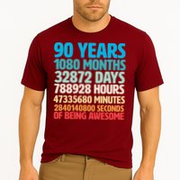 90 Years Of Being Awesome 90th Birthday Time Breakdown Cooling Performance Crew T-Shirt