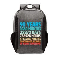 90 Years Of Being Awesome 90th Birthday Time Breakdown Vector Backpack