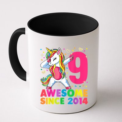 9 Years Old Unicorn Dabbing 9th Birthday Girl Unicorn Party T Mug