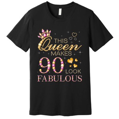 90 Years Old Gifts 90 & Fabulous Since 1933 90th Birthday Premium T-Shirt