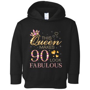 90 Years Old Gifts 90 & Fabulous Since 1933 90th Birthday Toddler Hoodie