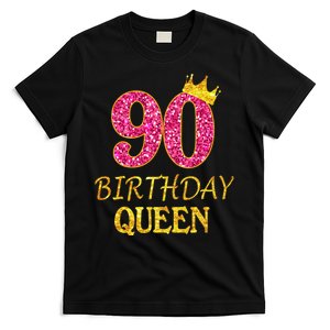 90 Years Old Birthday Queen  Shirt 90th Birthday Pink T-Shirt