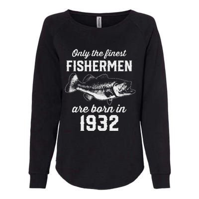 91 Year Old Fishing Fisherman 1932 91st Birthday Womens California Wash Sweatshirt