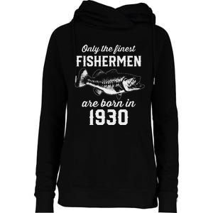 93 Year Old Fisherman Fishing 1930 93rd Birthday Womens Funnel Neck Pullover Hood