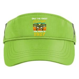 95 Years Old Fisherman Born In 1927 Funny 95th Birthday Adult Drive Performance Visor