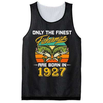 95 Years Old Fisherman Born In 1927 Funny 95th Birthday Mesh Reversible Basketball Jersey Tank