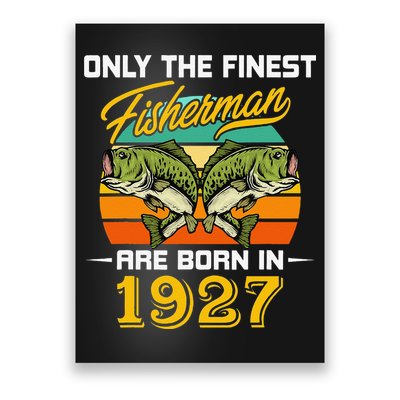 95 Years Old Fisherman Born In 1927 Funny 95th Birthday Poster