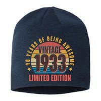 90 Years Of Being Awesome 1933 Limited Edition Vintage Retro Sustainable Beanie