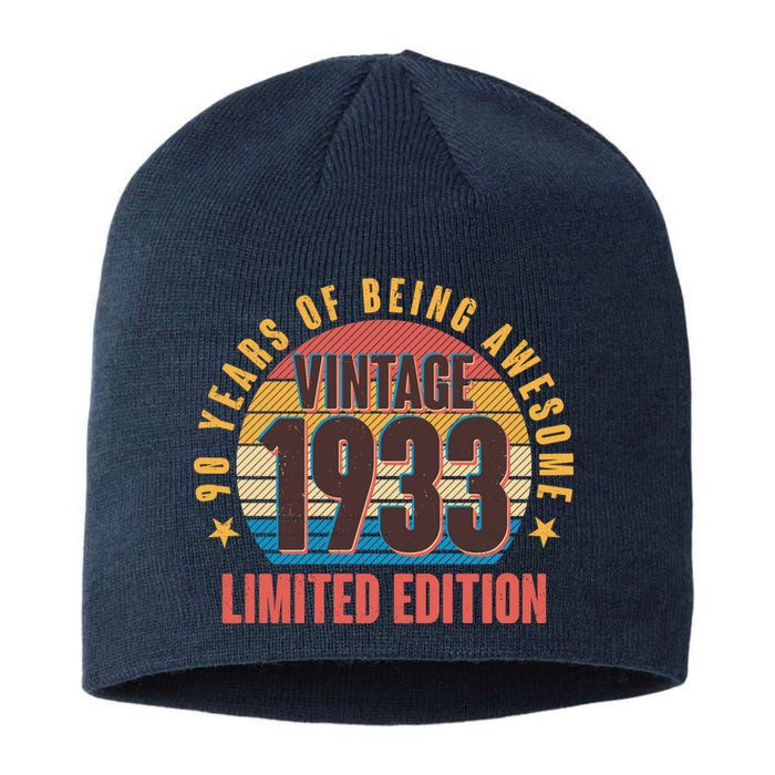 90 Years Of Being Awesome 1933 Limited Edition Vintage Retro Sustainable Beanie