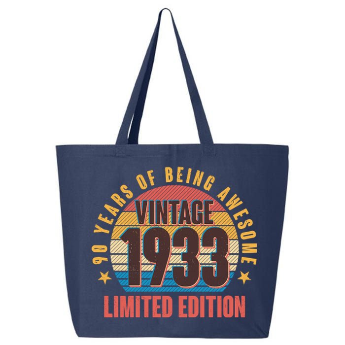 90 Years Of Being Awesome 1933 Limited Edition Vintage Retro 25L Jumbo Tote