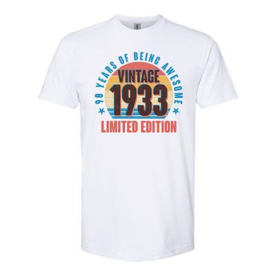 90 Years Of Being Awesome 1933 Limited Edition Vintage Retro Softstyle® CVC T-Shirt