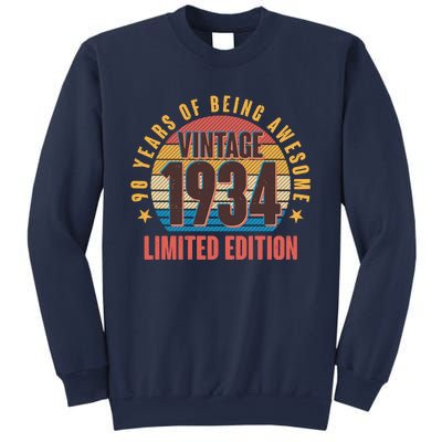 90 Years Of Being Awesome 1934 Limited Edition Vintage Retro Sweatshirt