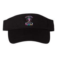 9 Years Of Being Awesome 9 Years Old 9th Birthday Tie Dye Valucap Bio-Washed Visor