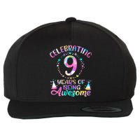 9 Years Of Being Awesome 9 Years Old 9th Birthday Tie Dye Wool Snapback Cap