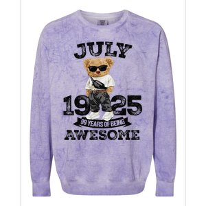 99 Years Of Being Awesome July 1925 Cool 99th Birthday Gift Colorblast Crewneck Sweatshirt