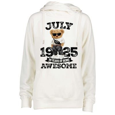 99 Years Of Being Awesome July 1925 Cool 99th Birthday Gift Womens Funnel Neck Pullover Hood