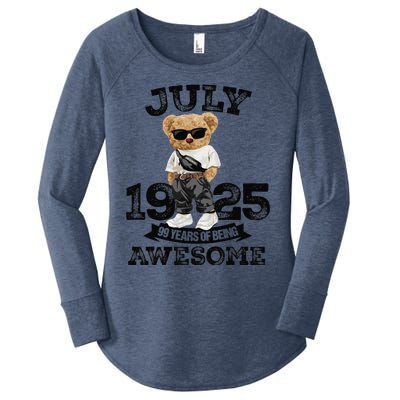 99 Years Of Being Awesome July 1925 Cool 99th Birthday Gift Women's Perfect Tri Tunic Long Sleeve Shirt