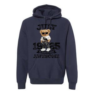 99 Years Of Being Awesome July 1925 Cool 99th Birthday Gift Premium Hoodie