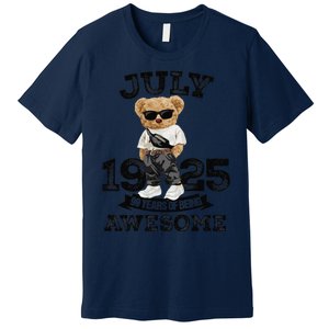 99 Years Of Being Awesome July 1925 Cool 99th Birthday Gift Premium T-Shirt