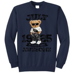 99 Years Of Being Awesome July 1925 Cool 99th Birthday Gift Tall Sweatshirt