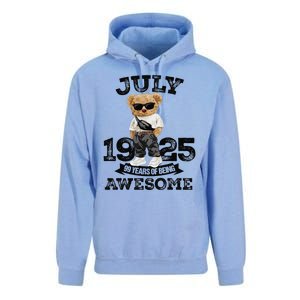 99 Years Of Being Awesome July 1925 Cool 99th Birthday Gift Unisex Surf Hoodie