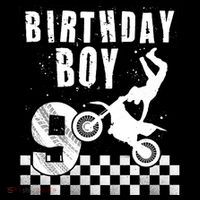 9 Year Old Birthday Motorcycle Dirt Bike 9th Bday Premium T-Shirt