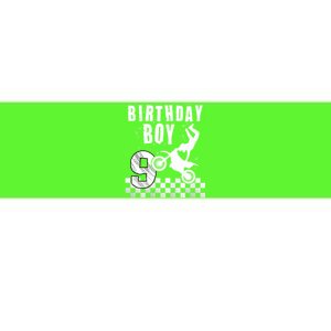 9 Year Old Birthday Motorcycle Dirt Bike 9th Bday Bumper Sticker