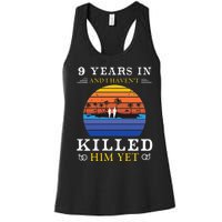 9 Years Wedding Anniversary Gift Idea For Her Funny Wife Women's Racerback Tank