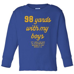 98 Yards With My Boy Toddler Long Sleeve Shirt