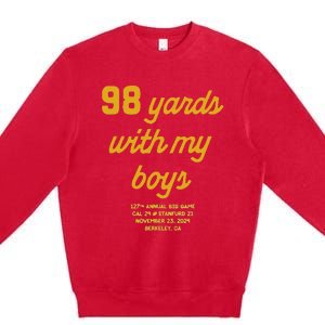 98 Yards With My Boy Premium Crewneck Sweatshirt