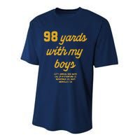 98 Yards With My B.O.Y.S Performance Sprint T-Shirt