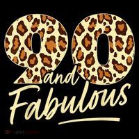 90 Year Woman Leopard Fabulous 90th Birthday Tank Top