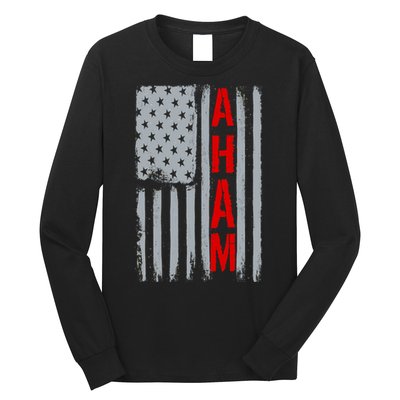 A. Ham Hamilton USA Vintage Flag Long Sleeve Shirt