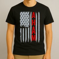A. Ham Hamilton USA Vintage Flag T-Shirt