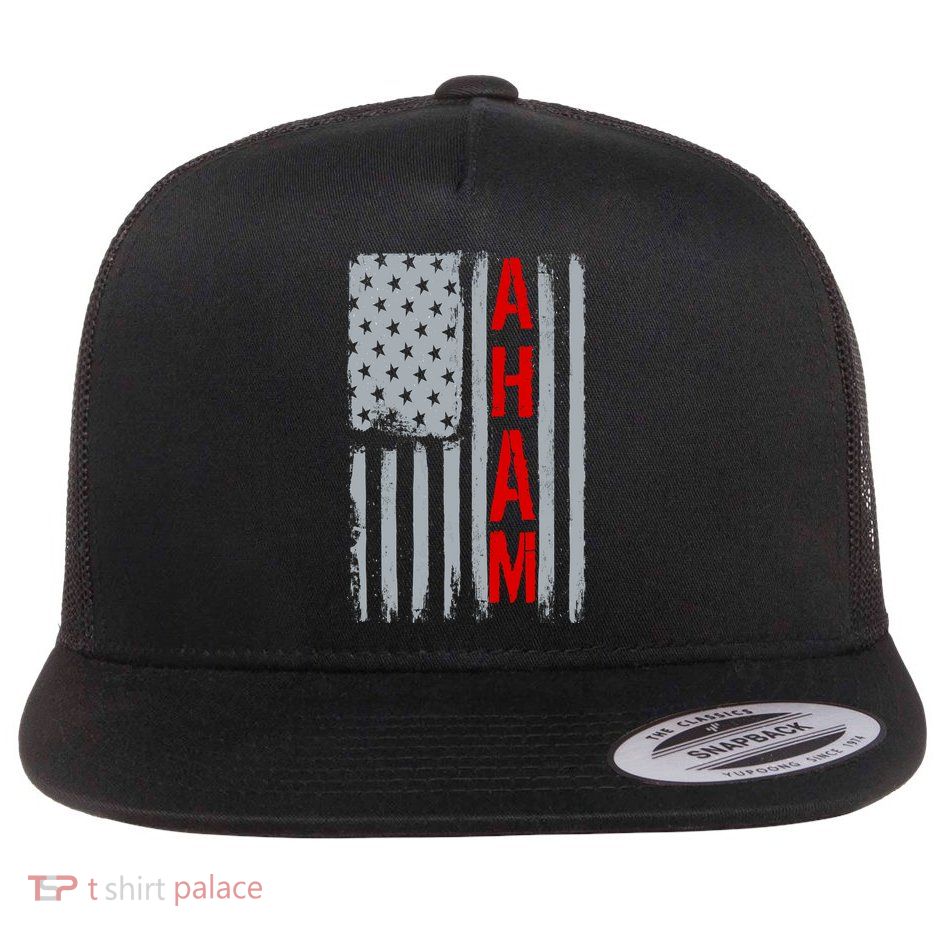 A. Ham Hamilton USA Vintage Flag Flatbill Hat