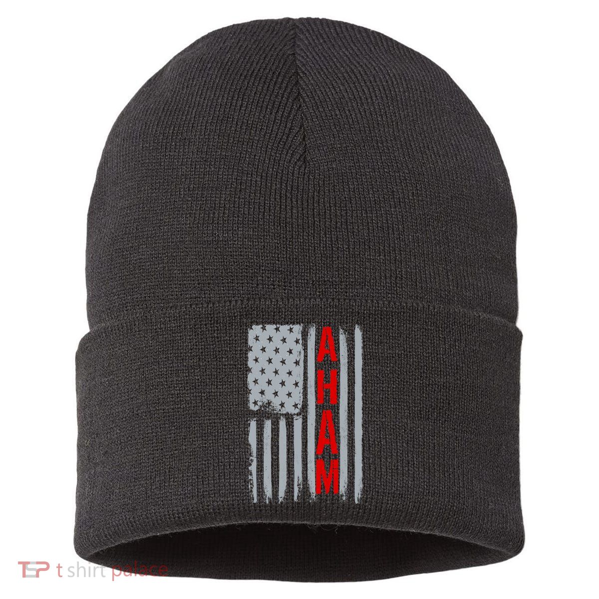 A. Ham Hamilton USA Vintage Flag Sustainable Knit Beanie