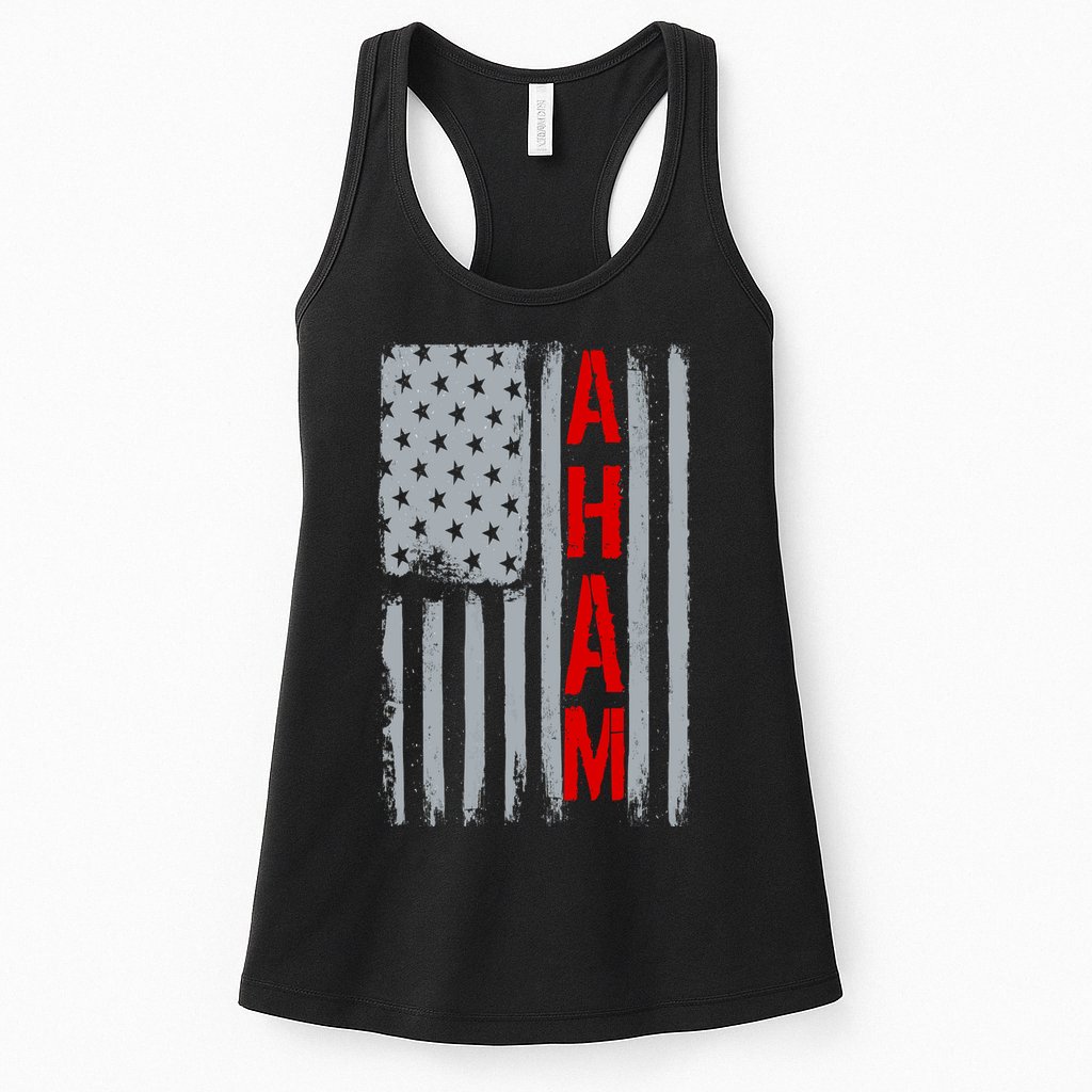 A. Ham Hamilton USA Vintage Flag Womens Tank Top